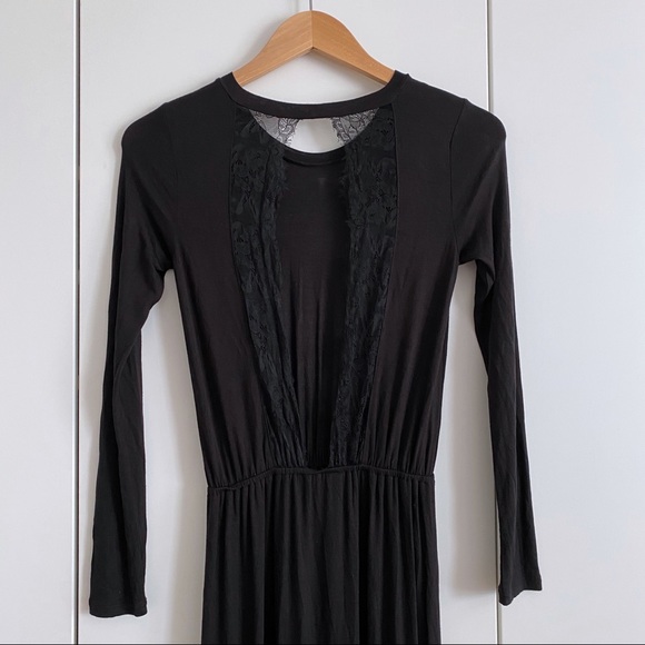 BCBG Black Long Sleeve Maxi Dress - Picture 6 of 8
